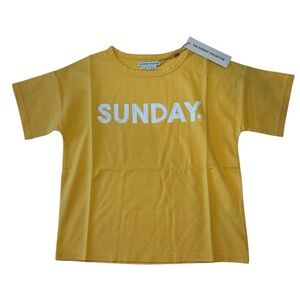 The Sunday Collective Boys Tshirt SUNDAY Yellow Daffodil Size 8Y Graphic Tee